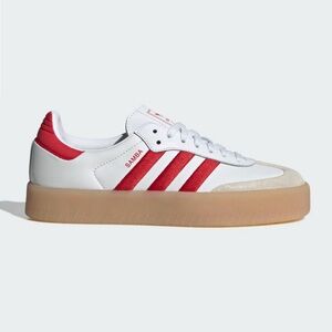 Adidas Sambae White/Red Sambas RUNS LARGE size 6.5/7
